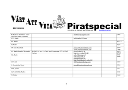 Piratspecial Hör Gärna Av Dig Med Tips Till Listan På: Dodx@Hotmail.Se