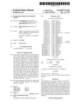 (12) United States Patent (10) Patent No.: US 8,697,711 B2 Honigberg Et Al