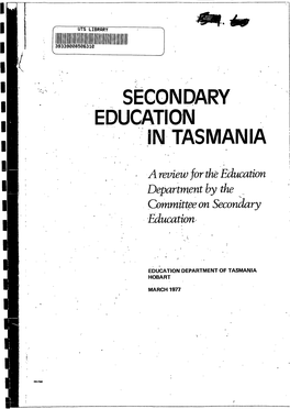 Secondary Education in Tasmania