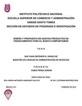 Instituto Politécnico Nacional Escuela Superior De Comercio Y Administración Unidad Santo Tomás Sección De Estudios De Posgrado E Investigación