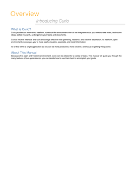 Overview Introducing Curio