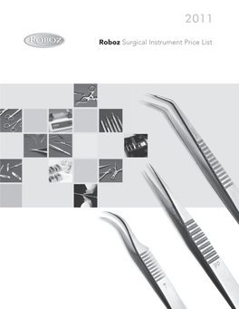 Roboz Surgical Instrument Price List ORDERING INFORMATION