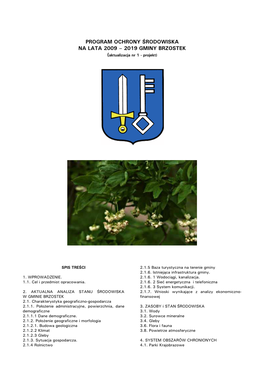 PROGRAM OCHRONY ŚRODOWISKA NA LATA 2009 – 2019 GMINY BRZOSTEK (Aktualizacja Nr 1 - Projekt)