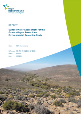 Surface Water Assessment for the Gamma-Kappa Power Line Environmental Screening Study