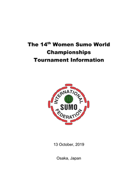 The 22Nd World Sumo Championships