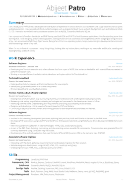 RESUME 1 Projects