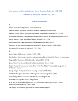 International Decision-Making in the Age of Genocide: Srebrenica 1993-1995