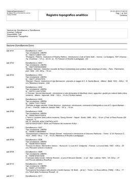 Registro Topografico Analitico Continua