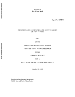 World Bank Document