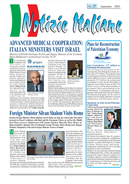 Italian Ministers Visit Israel