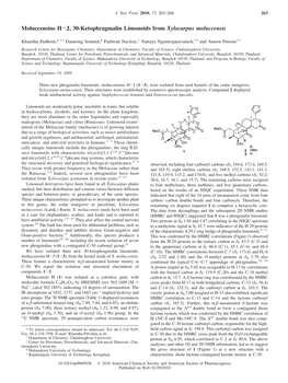 Moluccensins H-J, 30-Ketophragmalin Limonoids from Xylocarpus Moluccensis