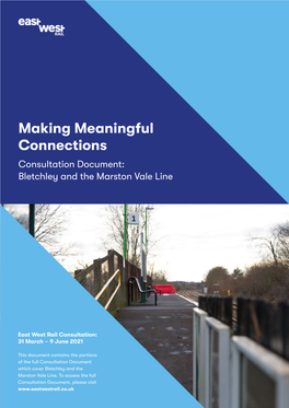 Making Meaningful Connections Consultation Document: Bletchley and the Marston Vale Line