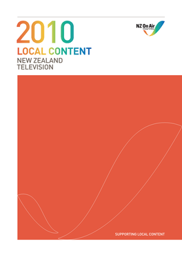 LOCAL CONTENT New Zealand Television