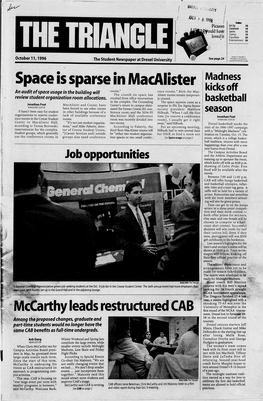 Space Is Sparse in Macahster Job Opportunities Mccarthy Leads