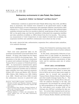 Sedimentary Environments in Lake Pukaki, New Zealand Augustine K