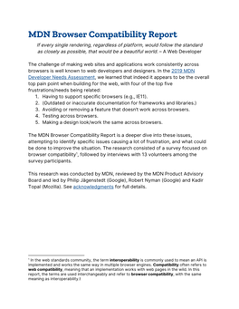 MDN Browser Compatibility Report If Every Single Rendering, Regardless of Platform, Would Follow the Standard As Closely As Possible, That Would Be a Beautiful World