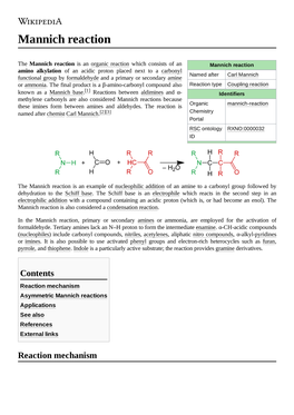 Mannich Reaction