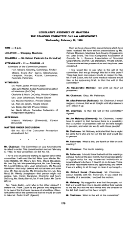 Legislative a Ssembly of Manitoba