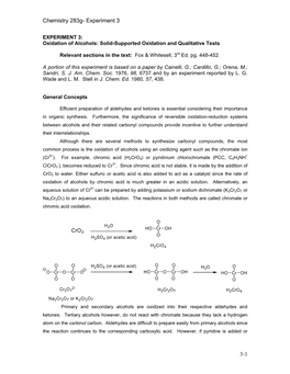 Chemistry 283G- Experiment 3