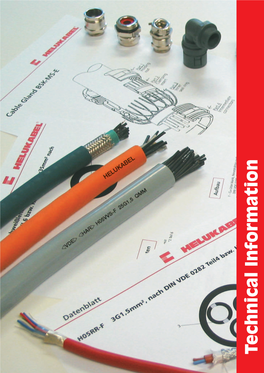 Technical Information for Helukabel Cable and Wire