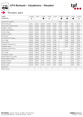 474 Romont - Vauderens - Moudon