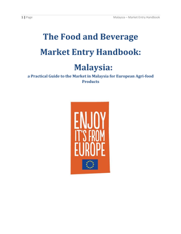 The Food and Beverage Market Entry Handbook: Malaysia