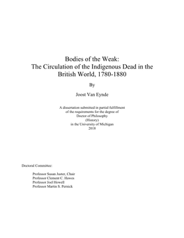 The Circulation of the Indigenous Dead in the British World, 1780-1880