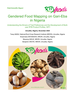 Gendered Food Mapping on Gari-Eba in Nigeria