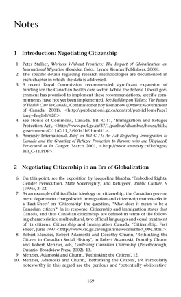 1 Introduction: Negotiating Citizenship 2 Negotiating Citizenship in an Era