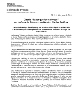 Charla “Tabasqueñas Exitosas” En La Casa De Tabasco En México Carlos Pellicer