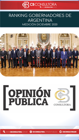 Ranking Gobernadores De Argentina Medición Diciembre 2020 Encuestacb Altaconsultora Gracia Opinión Pública