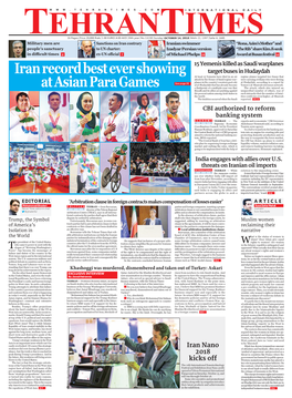 Iran Record Best Ever Showing at Asian Para Games