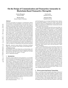 On the Design of Communication and Transaction Anonymity in Blockchain-Based Transactive Microgrids