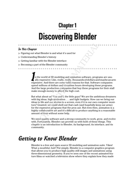 Discovering Blender
