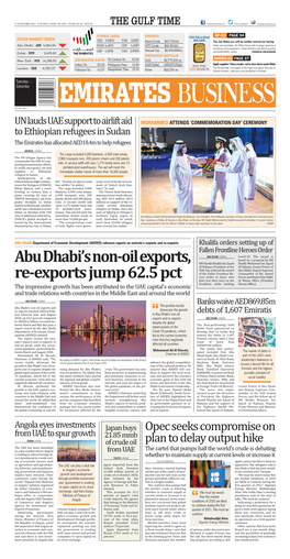Abu Dhabi's Non-Oil Exports, Re-Exports Jump 62.5