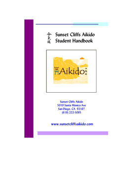 Sunset Cliffs Aikido Student Handbook