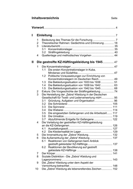 II Die Gestreifte KZ-Häftlingskleidung Bis 1945