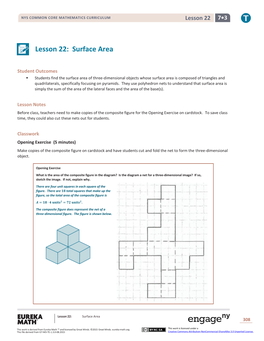 Lesson 22: Surface Area