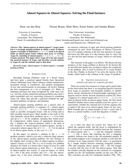 Almost Squares in Almost Squares: Solving the Final Instance