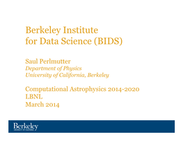 Berkeley Institute for Data Science (BIDS)