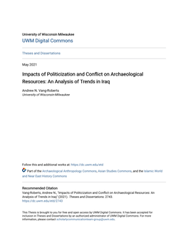 Impacts of Politicization and Conflict on Archaeological Resources: an Analysis of Trends in Iraq