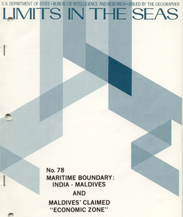 Agreement Between India and Maldives on Maritime Boundary in the Arabian Sea and Related Matters