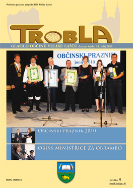 OBISK MINISTRICE ZA OBRAMBO Občinski Praznik 2010