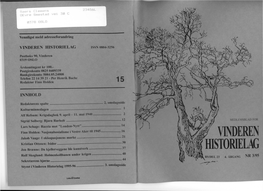 Vinderen Historielag Issn 0804-3256