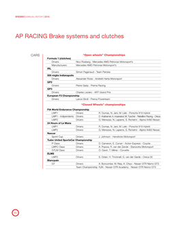 AP RACING Brake Systems and Clutches