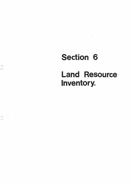 Section 6 Land Resource Inventory