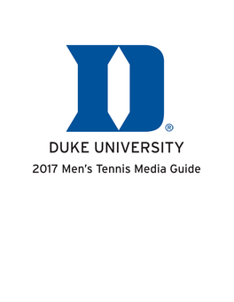 2016 Duke Men's Tennis