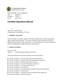 Facilities Operations Manual