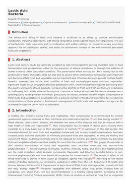 Lactic Acid Bacteria