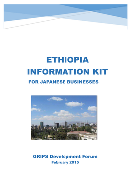 Ethiopia Information Kit for Japanese Busines Ses